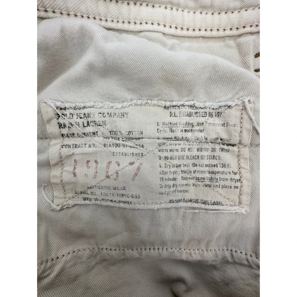 VTG Polo Jeans Co Ralph Lauren Mens 33‎ Tan Military Cargo Shorts 67th Reg RL Co
